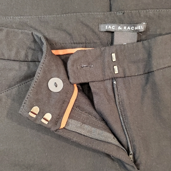 Zac & Rachel Black Super Stretch Ankle Pants with Pockets Size 10 - Picture 9 of 9